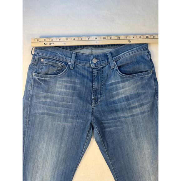 7 Seven For All Mankind Men’s Jeans 32x32 Austyn Relaxed Straight Blue Denim - Picture 4 of 6